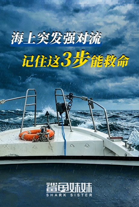 鲨鱼妹妹告诉你：海上突发强对流，记住这3步能救命