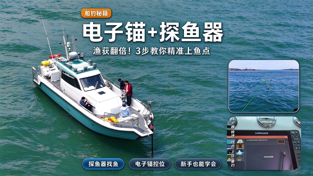 电子锚+探鱼器实现鱼获翻倍 鲨鱼妹妹海钓装备协同使用指南